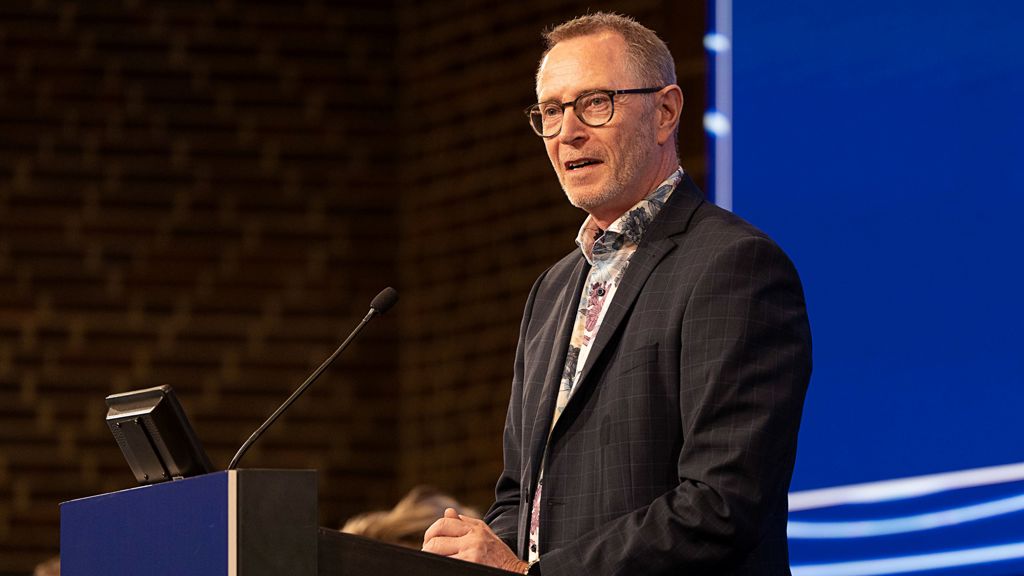 Michael Budolfsen på en talerstop