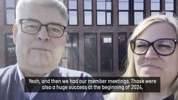 Peter Gaardsdal Sørensen og Ida Schrøder Kilde taler inden TR-seminar 2024 i Finansforbundet i Danske Bank