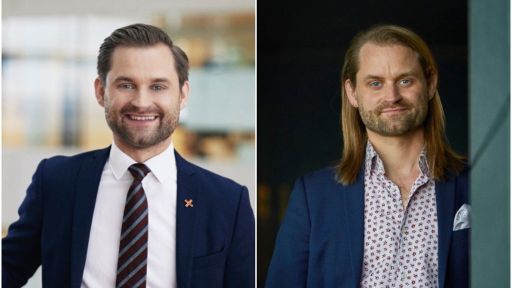 Sune Malthe Thagaard med kort hår til venstre, Sune Malthe Thagaard med langt hår til højre