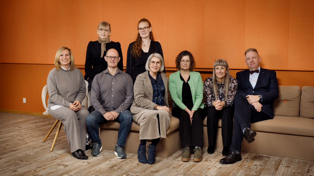 Finansforbundet Jyske Bank Kreds. Fra venstre Pernille Sværke, Henning Johansen, Marianne Lillevang, Line Skov Fuglkjær, Henriette Hoffmann, Tkomas Nedergaard, May-Britt Mygh, Tilde Graabæk Brokholm.